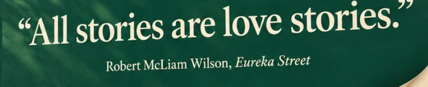 Robert McLiam Wilson, Eureka Street. Opening-line poster from the conceptual Barnes & Noble campaign.