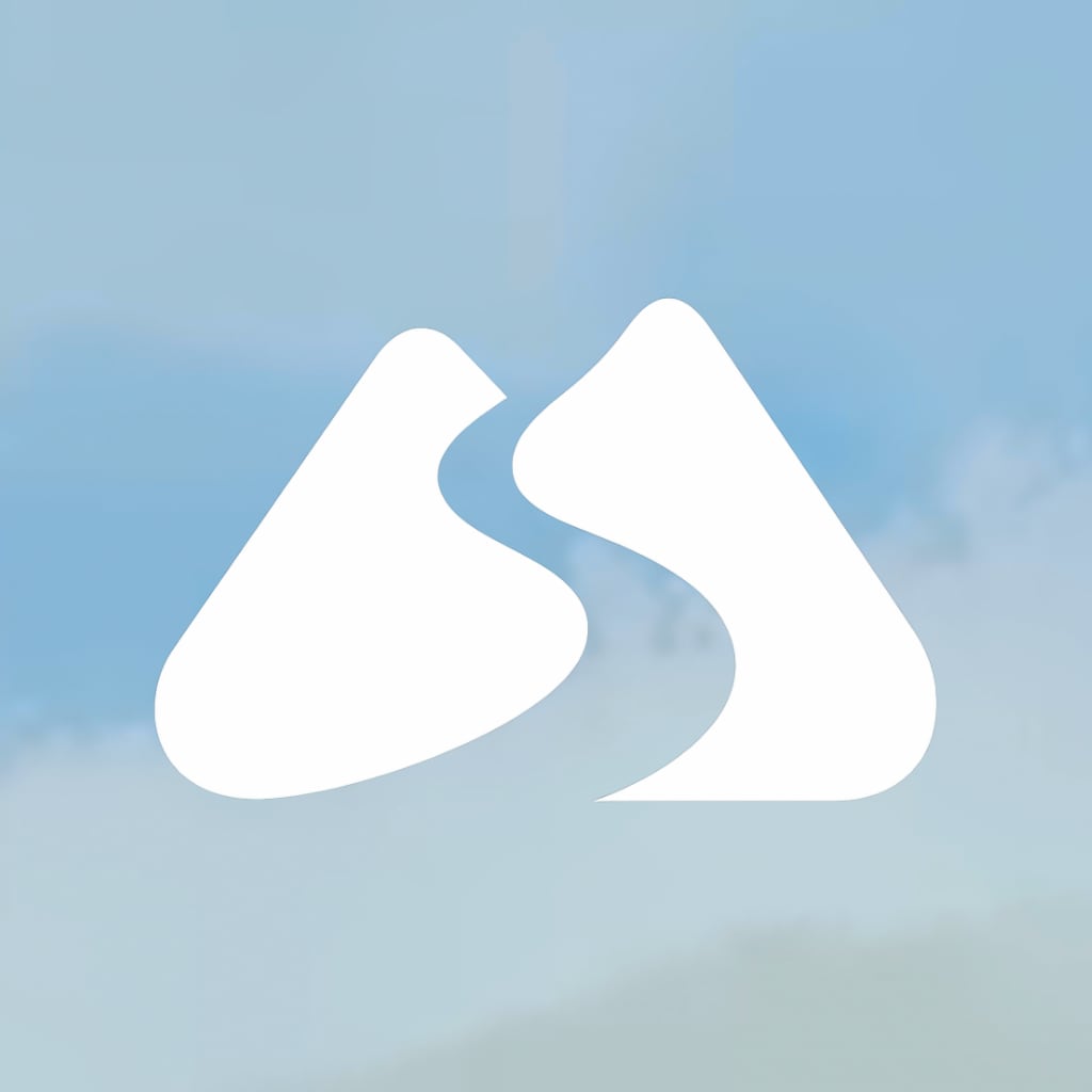 Serein's app icon: two rounded white forms, like hills, on a black rounded square.