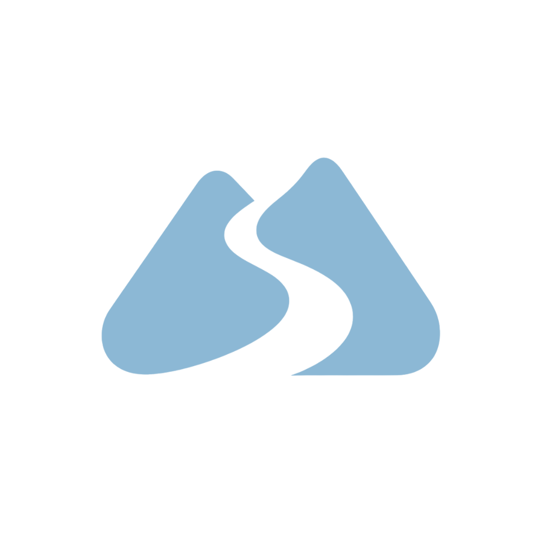 The mark in sky blue.