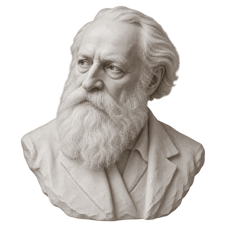 Martin Buber, in white plaster.