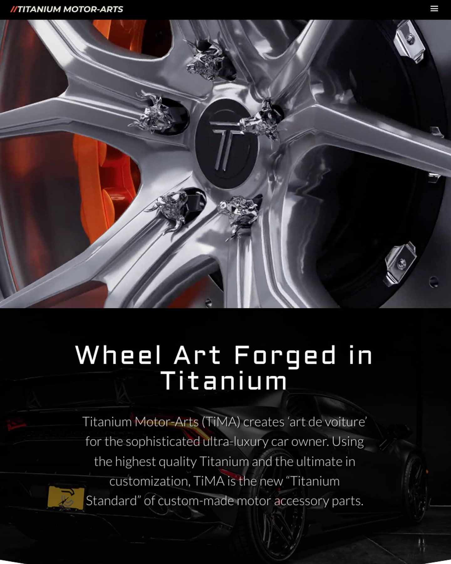 Titanium Motor Arts, full website preview