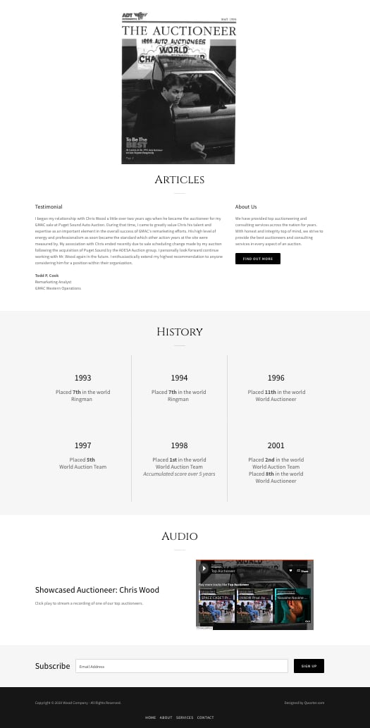Wood Company: a picture as qwarter.com's case study shows it